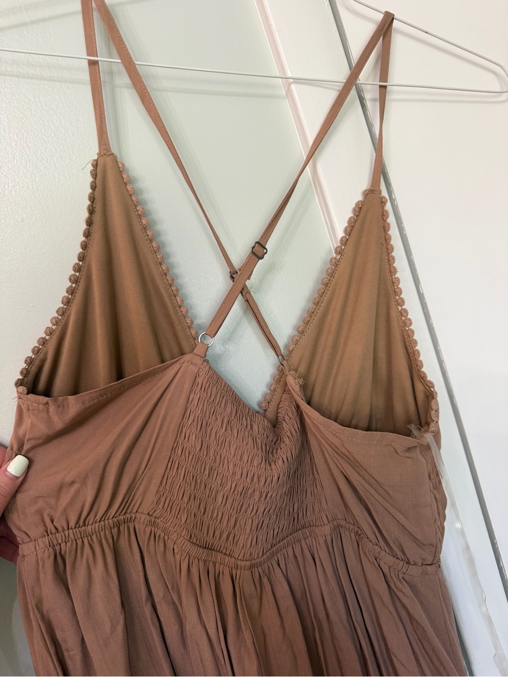 wild fable Tan V-Neck Spaghetti Strap Dress - Picture 4 of 11